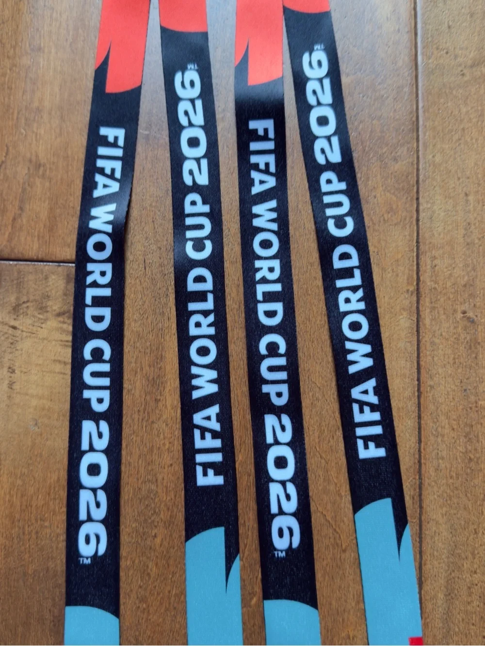FIFA World Cup 2026 Soccer Lanyard Straps w/ Metal Clip Hooks Lot of 2